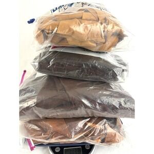 Genuine Leather Scrap Lot 8 LBS Mixed Pieces Upholstery Craft DIY